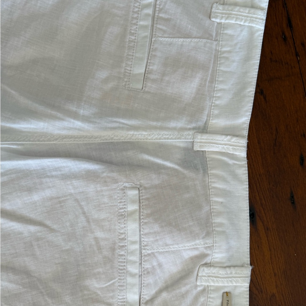 Anthropologie Pilcro white Linen wide leg pant, size 8 ready for summer! - Picture 7 of 11
